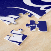 Kapitein Zeilboot Anker Zeevaart Design Legpuzzel (Zijkant)
