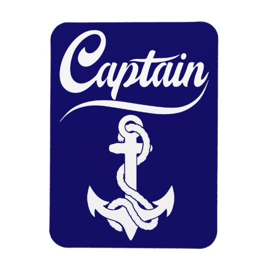 Kapitein Zeilboot Anker Zeevaart Design Magneet (Verticaal)