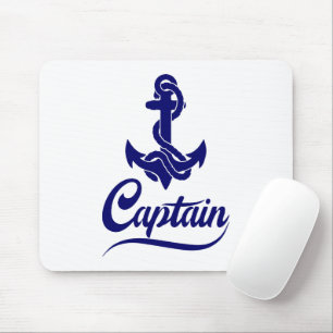 Kapitein Zeilboot Anker Zeevaart Design Muismat