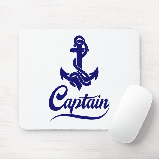 Kapitein Zeilboot Anker Zeevaart Design Muismat (Met muis)
