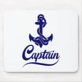 Kapitein Zeilboot Anker Zeevaart Design Muismat (Voorkant)