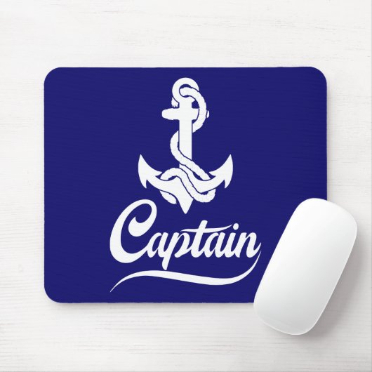 Kapitein Zeilboot Anker Zeevaart Design Muismat (Met muis)