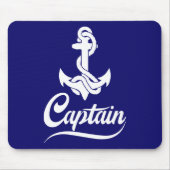 Kapitein Zeilboot Anker Zeevaart Design Muismat (Voorkant)