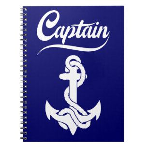 Kapitein Zeilboot Anker Zeevaart Design Notitieboek