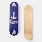 Kapitein Zeilboot Anker Zeevaart Design Persoonlijk Skateboard (Voorkant)