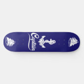 Kapitein Zeilboot Anker Zeevaart Design Persoonlijk Skateboard (Horizontaal)