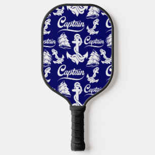Kapitein Zeilboot Anker Zeevaart Design Pickleball Paddle