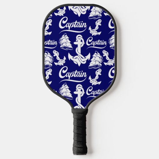 Kapitein Zeilboot Anker Zeevaart Design Pickleball Paddle (Voorkant)