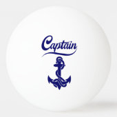 Kapitein Zeilboot Anker Zeevaart Design Pingpongbal (Voorkant)