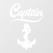 Kapitein Zeilboot Anker Zeevaart Design Raamsticker (Vel)