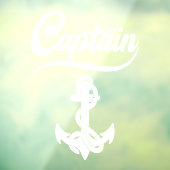 Kapitein Zeilboot Anker Zeevaart Design Raamsticker (Vel 3)