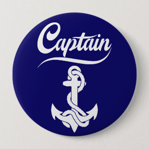 Kapitein Zeilboot Anker Zeevaart Design Ronde Button 4,0 Cm