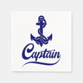 Kapitein Zeilboot Anker Zeevaart Design Servet (Voorkant)