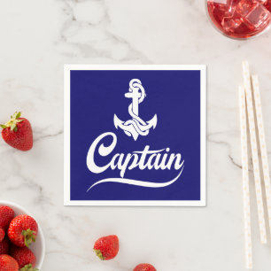 Kapitein Zeilboot Anker Zeevaart Design Servet
