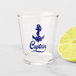 Kapitein Zeilboot Anker Zeevaart Design Shot Glas