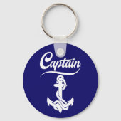 Kapitein Zeilboot Anker Zeevaart Design Sleutelhanger (Voorkant)
