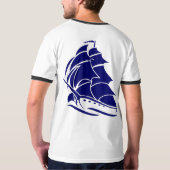 Kapitein Zeilboot Anker Zeevaart Design T-shirt (Achterkant)