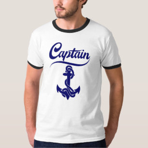 Kapitein Zeilboot Anker Zeevaart Design T-shirt