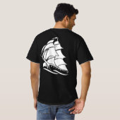 Kapitein Zeilboot Anker Zeevaart Design T-shirt (Achterkant volledig)