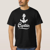 Kapitein Zeilboot Anker Zeevaart Design T-shirt (Voorkant)