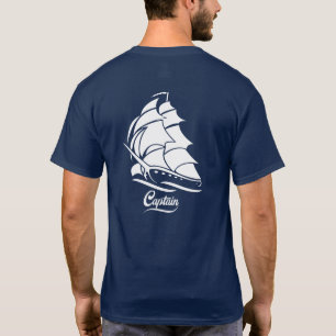 Kapitein Zeilboot Anker Zeevaart Design T-shirt