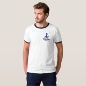 Kapitein Zeilboot Anker Zeevaart Design T-shirt (Voorkant volledig)