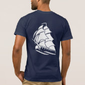 Kapitein Zeilboot Anker Zeevaart Design T-shirt (Achterkant)
