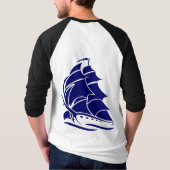 Kapitein Zeilboot Anker Zeevaart Design T-shirt (Achterkant)