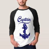 Kapitein Zeilboot Anker Zeevaart Design T-shirt (Voorkant)
