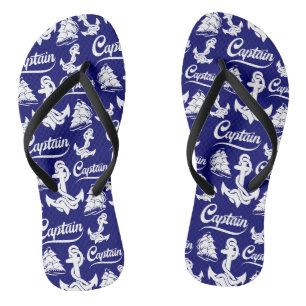 Kapitein Zeilboot Anker Zeevaart Design Teenslippers