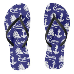 Kapitein Zeilboot Anker Zeevaart Design Teenslippers