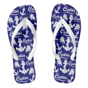 Kapitein Zeilboot Anker Zeevaart Design Teenslippers