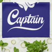 Kapitein Zeilboot Anker Zeevaart Design Theedoek (Gevouwen)