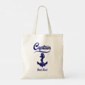 Kapitein Zeilboot Anker Zeevaart Design Tote Bag (Achterkant)