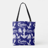 Kapitein Zeilboot Anker Zeevaart Design Tote Bag (Achterkant)