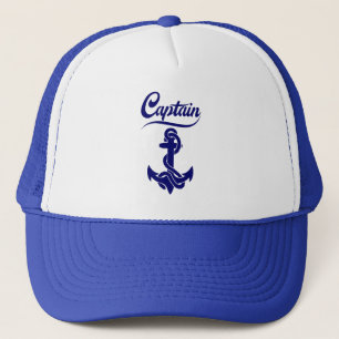 Kapitein Zeilboot Anker Zeevaart Design Trucker Pet