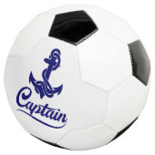 Kapitein Zeilboot Anker Zeevaart Design Voetbal (Drie kwart)