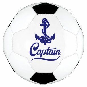 Kapitein Zeilboot Anker Zeevaart Design Voetbal