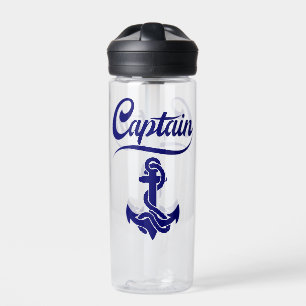 Kapitein Zeilboot Anker Zeevaart Design Waterfles