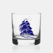 Kapitein Zeilboot Anker Zeevaart Design Whisky Glas (Achterkant)