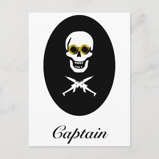 Kapitein Zeppelin Pirate Briefkaart (Voorkant)