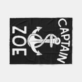 Kapitein Zoe Schip Boot Zeilboot Jacht Fleece Deken (Voorkant (Horizontaal))