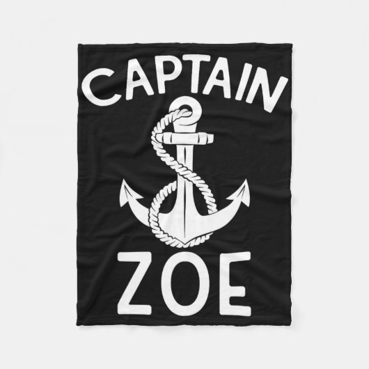 Kapitein Zoe Schip Boot Zeilboot Jacht Fleece Deken (Voorkant)