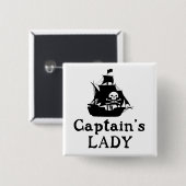 Kapitein's Lady Vierkante Button 5,1 Cm (Voorkant /achterkant)