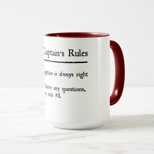 Kapitein's regels mok (Voorkant rechts)