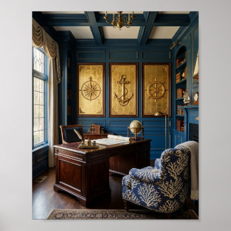 Kapiteins Uitgebreide Maritieme Studie Gouden Trip Poster