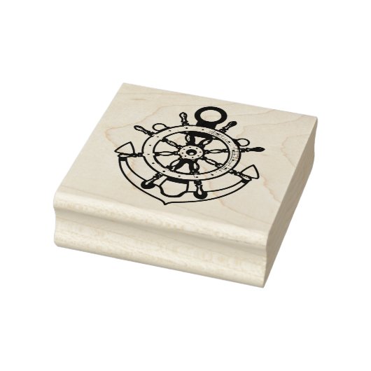 Kapiteins Wiel en Anker Rubberstempel (Stempel)