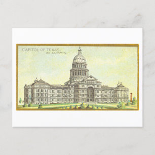 Kapitoolgebouw in Austin, Texas, Vintage Briefkaart