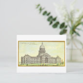 Kapitoolgebouw in Austin, Texas, Vintage Briefkaart (Staand voorkant)