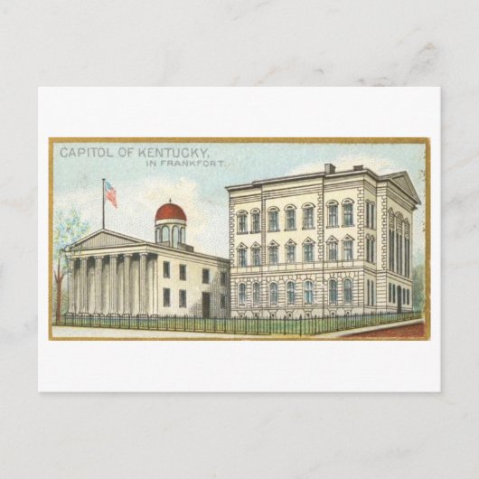 Kapitoolgebouw in Frankfort, Kentucky Vintage Briefkaart (Voorkant)
